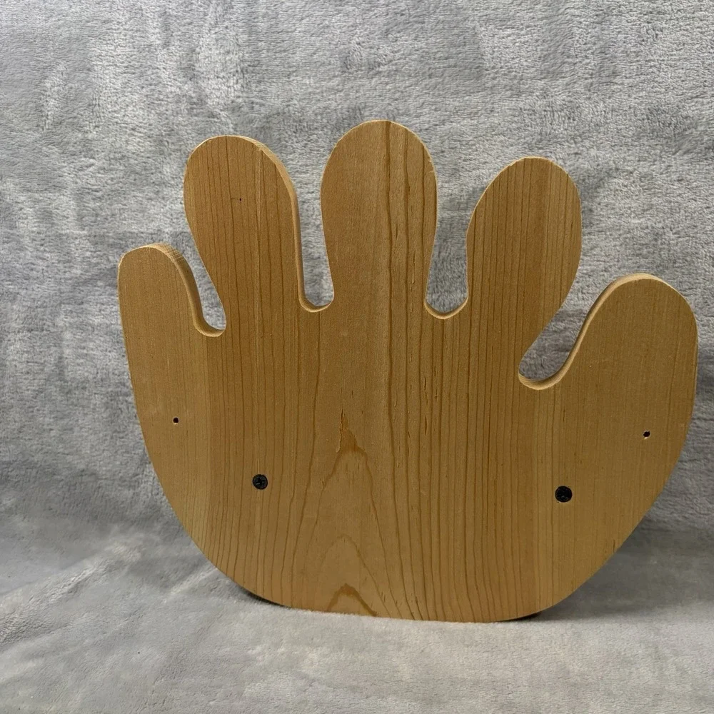 Unfinished Wood Baseball‎ Glove Wall Shelf Display DIY Craft Paint Ready